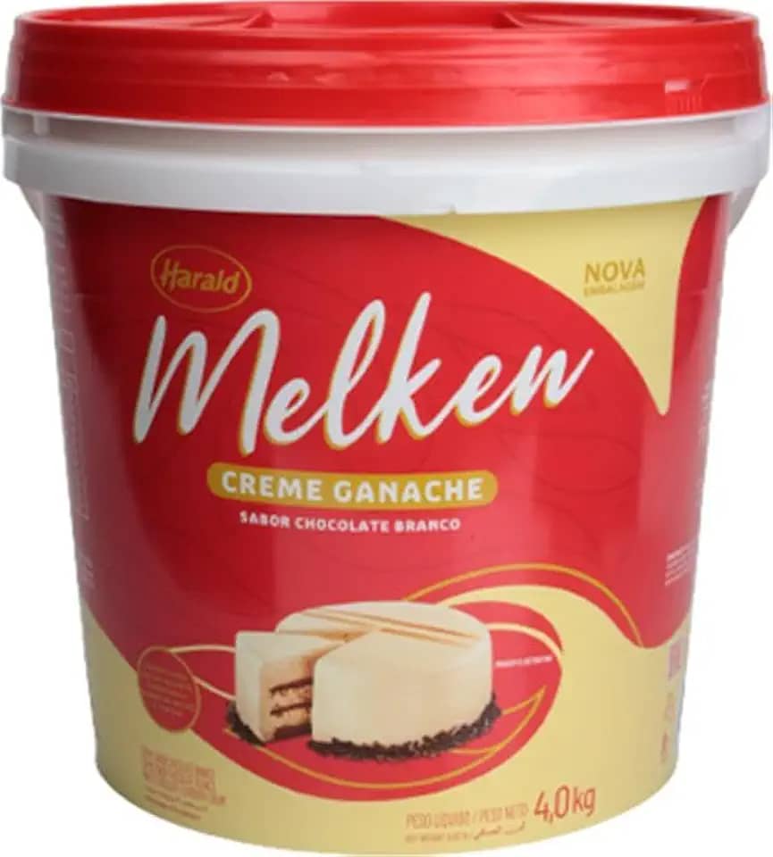 Cobertura Ganache Chocolate Branco 4Kg Melken Harald