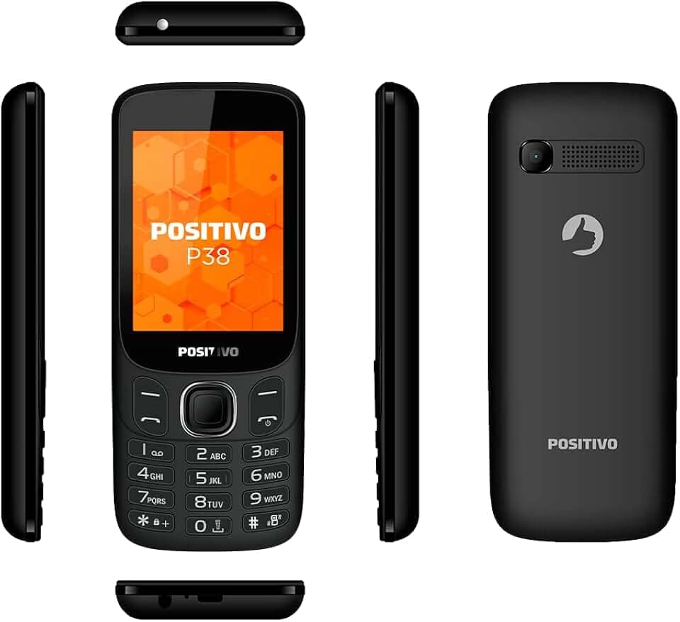 Celular Positivo P38 Dual Chip 3G 128MB Tela 2,8" Bluetooth Rádio FM Bateria 1000mAh – Prático, Simples e Desbloqueado