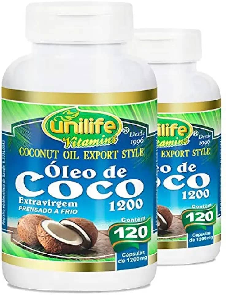 Kit 2 Óleo de Coco Extra Virgem Unilife 120 Cápsulas