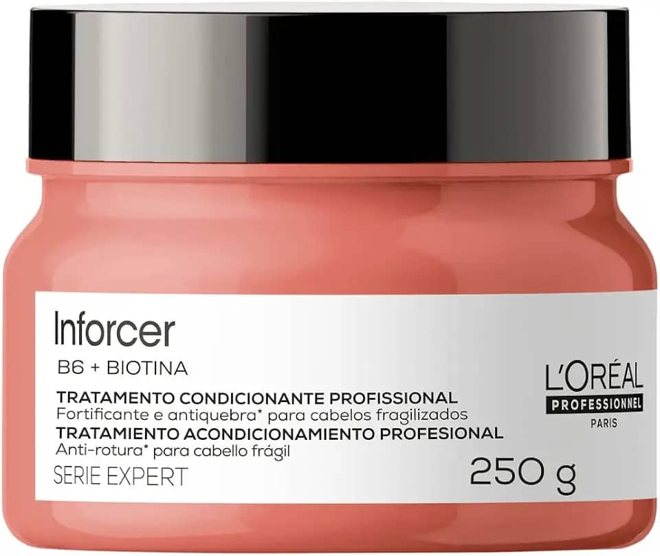 L'Oréal Professionnel Serie Expert Inforcer Máscara de Tratamento, Fortificante Anti-Quebra que Estimula o Crescimento e Previne a Queda, com Biotina e Vitamina B6 para Cabelos Frágeis, 250g