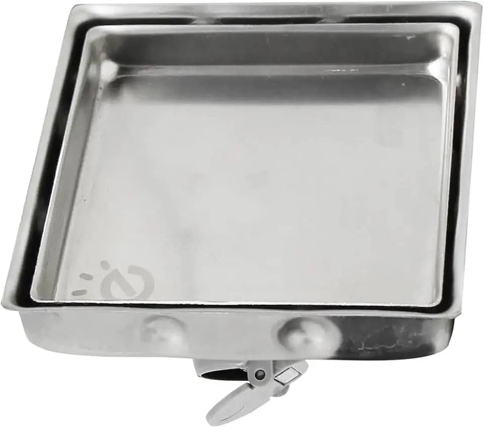 Ralo Oculto Square Invisível Anti Odor Aço Inox 304 10x10cm