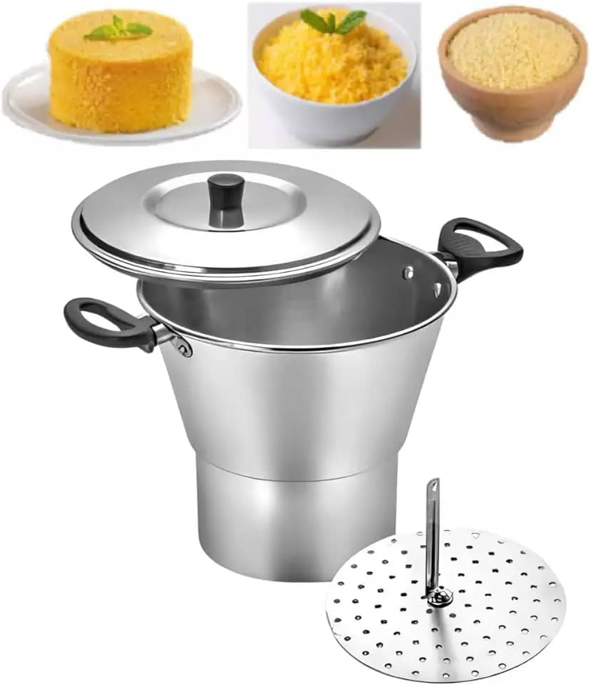 Cuscuzeiro De Alumínio Panela Cuscuzeiro Média N°18 Cuscuz