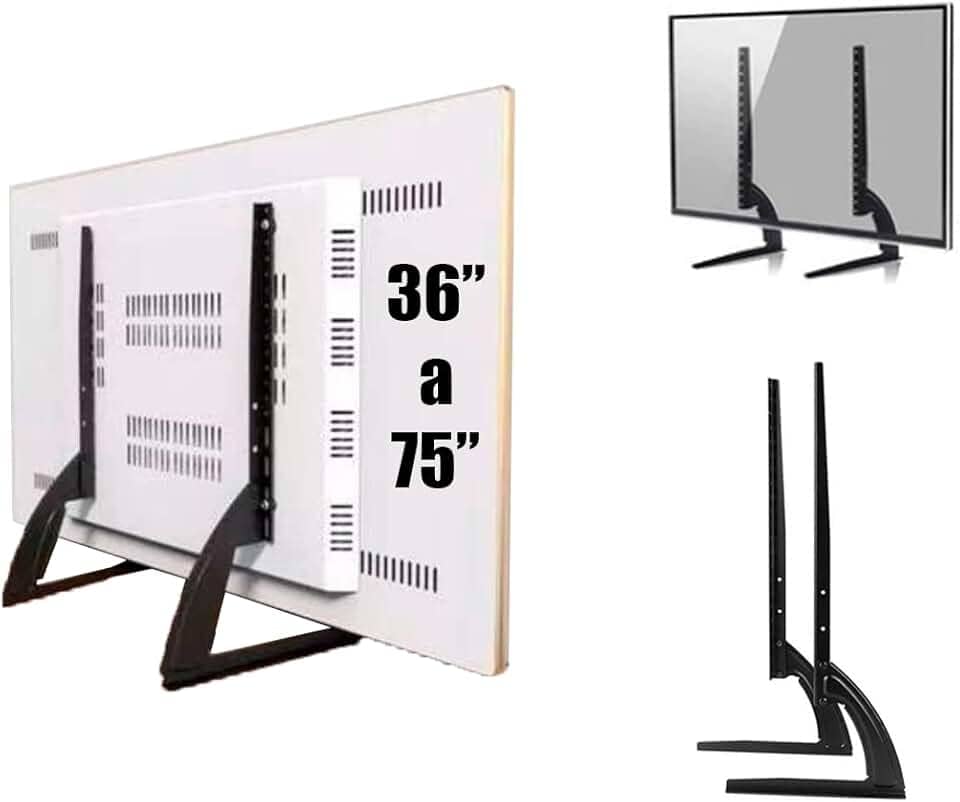 Suporte De Mesa Para Tv Base 36'' A 75'' Lcd Led oled qled Universal Samsung LG 42 43 48 50 55 58 60 65 70 75 Polegadas