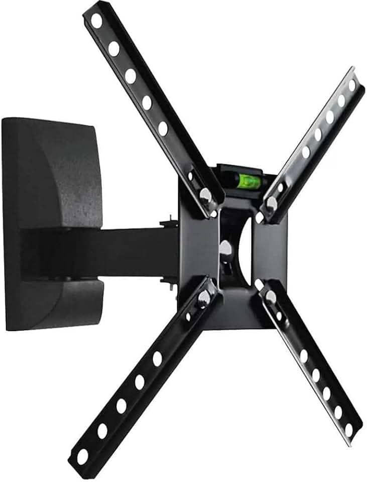 Suporte Para Tv Lcd De 10'' A 55'' Modelo Articulado SBRP130 Preto- Com Inclinação De Até 15°, Brasforma, 9159