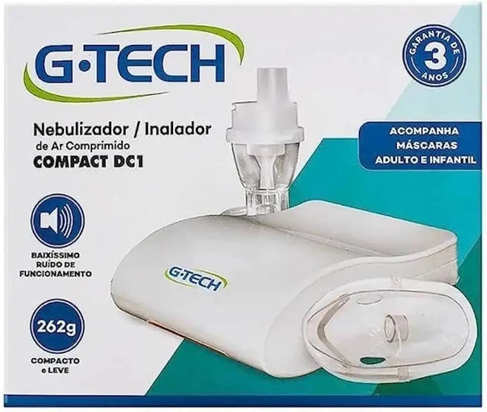 Inalador Nebulizador G-tech Compact Dc1 Branco
