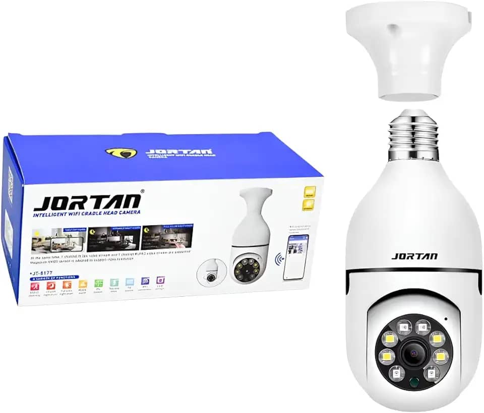 Câmera Lampada Espiã de Segurança Wifi Giratória 360º IP Visao Noturna, APP Yoosee, Jt-8177