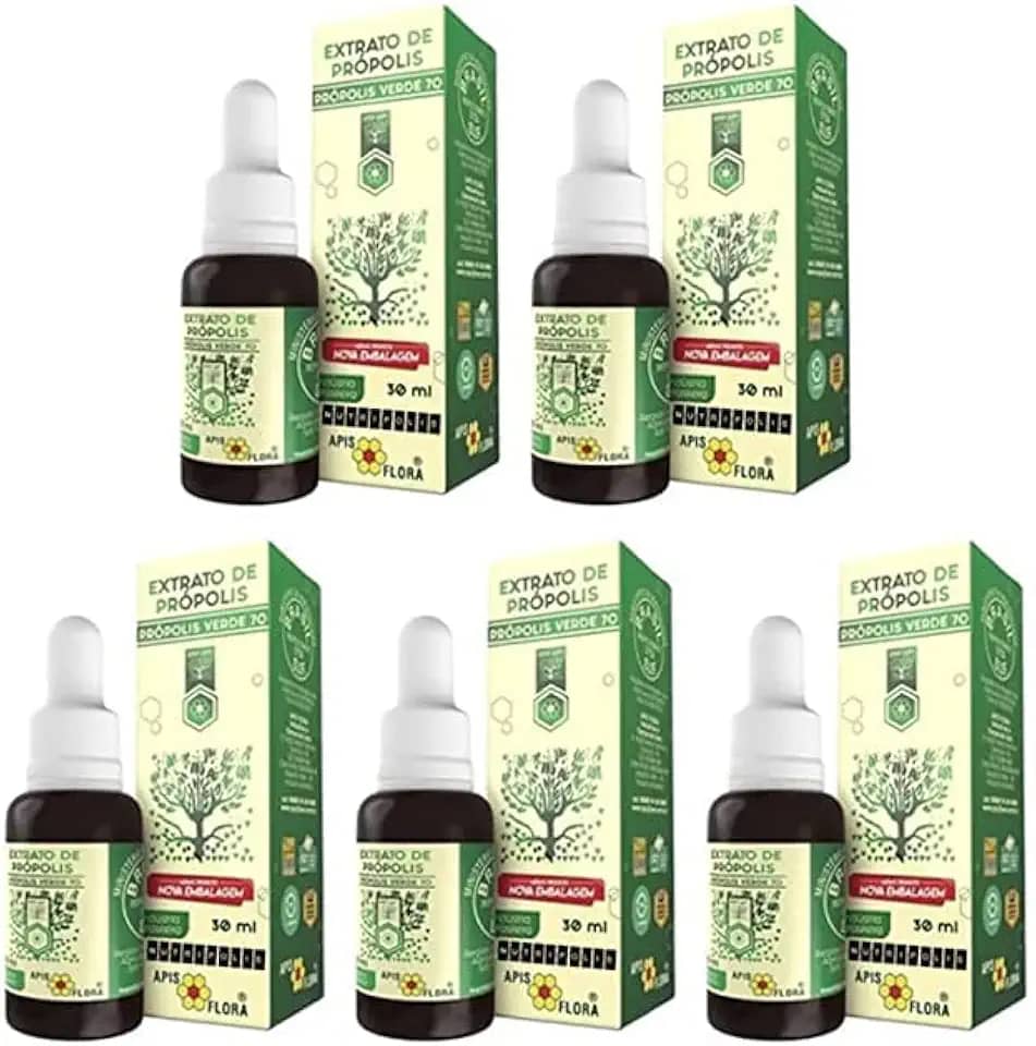 Extrato De Própolis Verde 70 Apis Flora 30ml - Kit C/5 Unidades