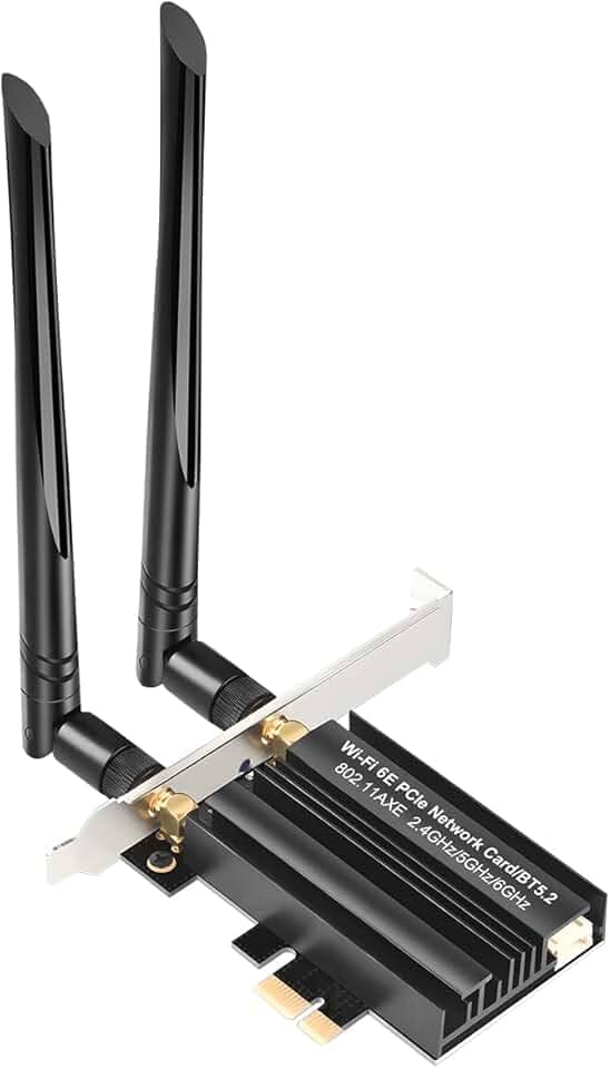 Placa WiFi 6E PCIe WiFi para PC de mesa AX7922 pro, até 5400 Mbps, Bluetooth 5.2, WPA3, adaptador sem fio 802.11AX Tri Band com MU-MIMO, compatível com Windows 10/11 (64 bits*)