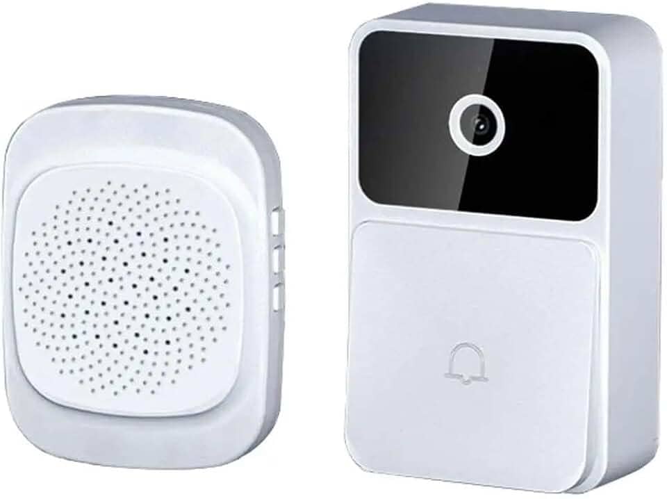 Campainha Inteligente Sem Fio com Câmera HD Visão Noturna e Áudio Bidirecional Monitoramento Wi-Fi