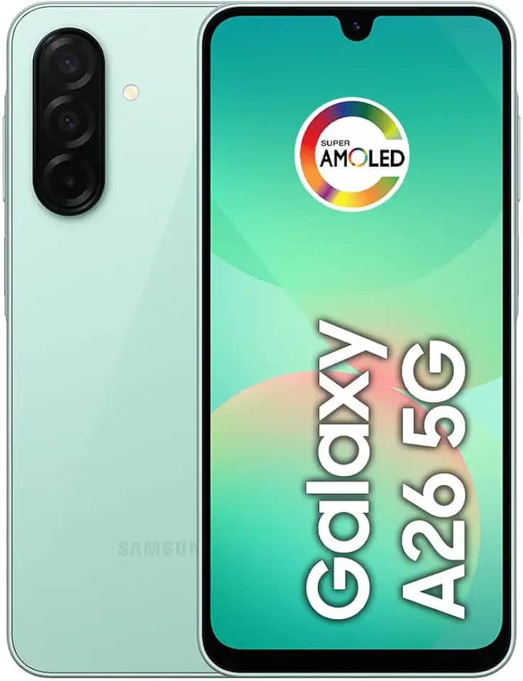 Samsung Celular Galaxy A26 5G 256GB, 8GB RAM, Câmera de 50MP, IP67, Tela Super AMOLED 6.7', NFC (Verde)