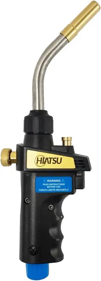 Maçarico Turbo Hand Torch com Acendimento Automático JH-6ST gás MAPP, MAP/PRO 1800ºC controle de chama profissional queima 1/4' 5/16' 3/8' 1/2' 5/8' 3/4' 7/8' 1' 1-1/4' Culinário Gourmet PREMIUM