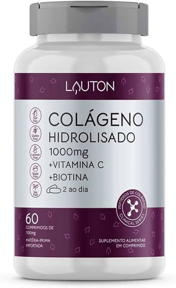 Colageno Hidrolisado 1000mg + Vit C + Biotina 60 Tabs - Lauton Nutrition