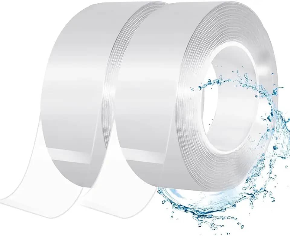 Fita Dupla Face 3M Extra Forte - Kit 2 Rolos Fita Adesiva Mágica Nano Lavável Transparente Multifuncional Potente para Pendurar Quadros, Parede, Escada