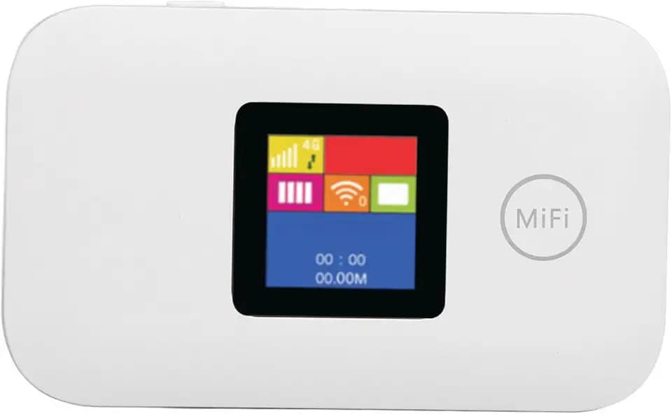 Ymiko Hotspot WiFi 4G LTE Portátil Com Slot SIM, Roteador de Internet Móvel para Uso Em Carro de Acampamento Em Viagens, Suporta 10 Dispositivos, Bateria de 2100mAh, Funciona na Europa Ásia