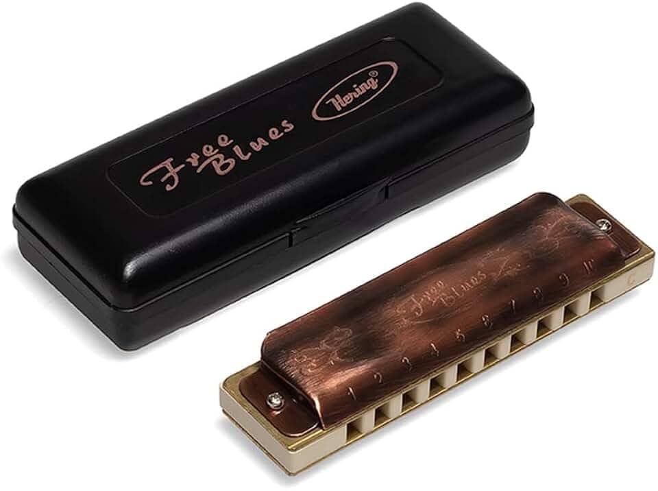 Gaita De Boca Harmonica Hering Free Blues Bronze Dó (c)