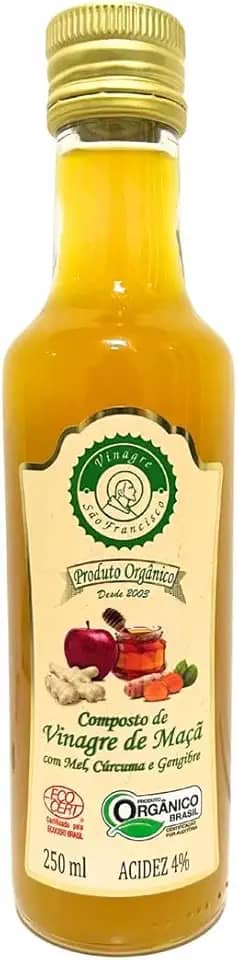 Vinagre De Maçã Composto Com Mel, Cúrcuma E Gengibre 250ml São Francisco