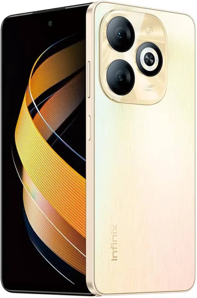 Smartphone INFINIX SMART 8 Pro, 256GB, 4GB RAM, 5000mAh, Câmera Dupla 50MP Ring Flashlight e Selfie 8MP, Tela Magic Ring 6.6' 90Hz, 5000mAh, Dourado