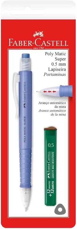 Lapiseira Poly Matic Super 0.5mm, Faber-Castell, SM05PMS, Multicor