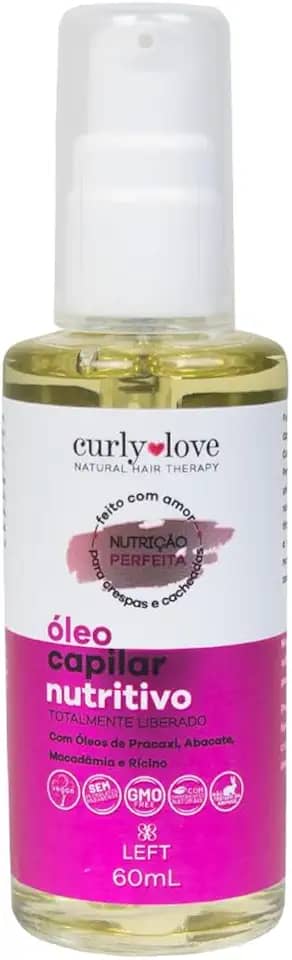 Curly Love Óleo Reparador de Pontas Nutritivo para Cabelos Cacheados e Ondulados, 60 ml
