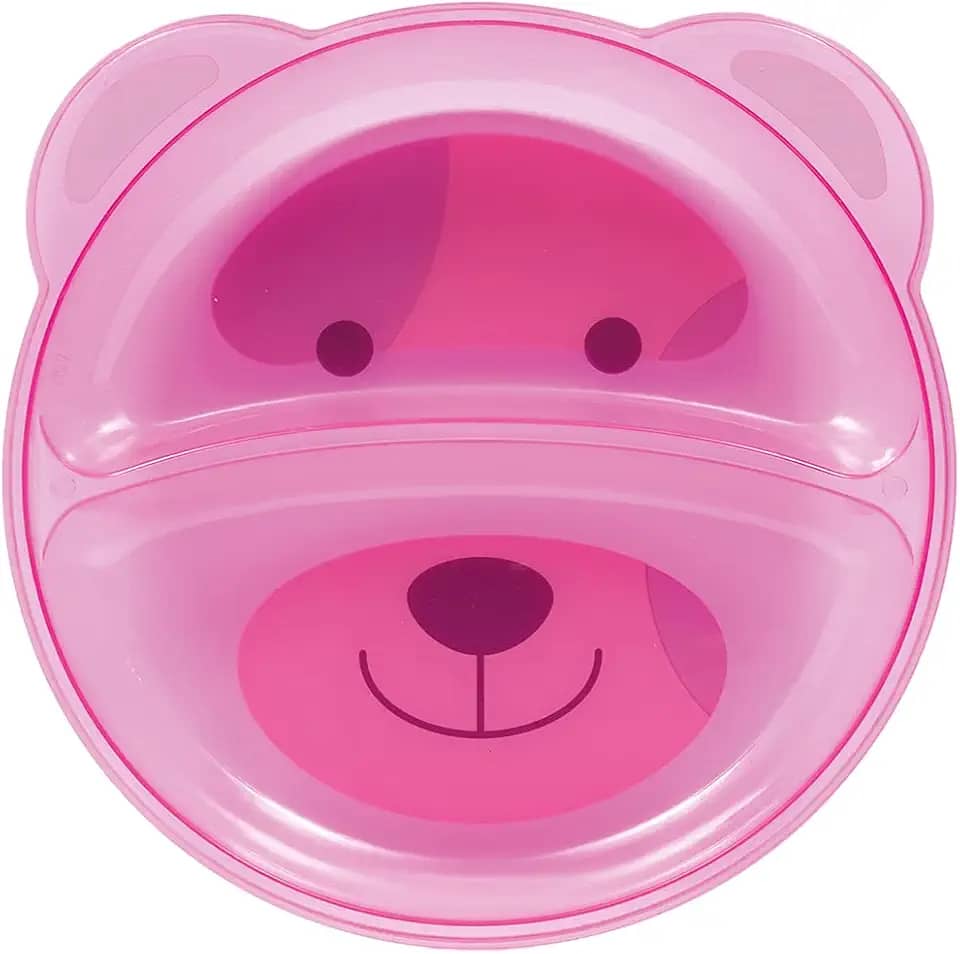 Buba Prato Ursinho Com Divisória Rosa