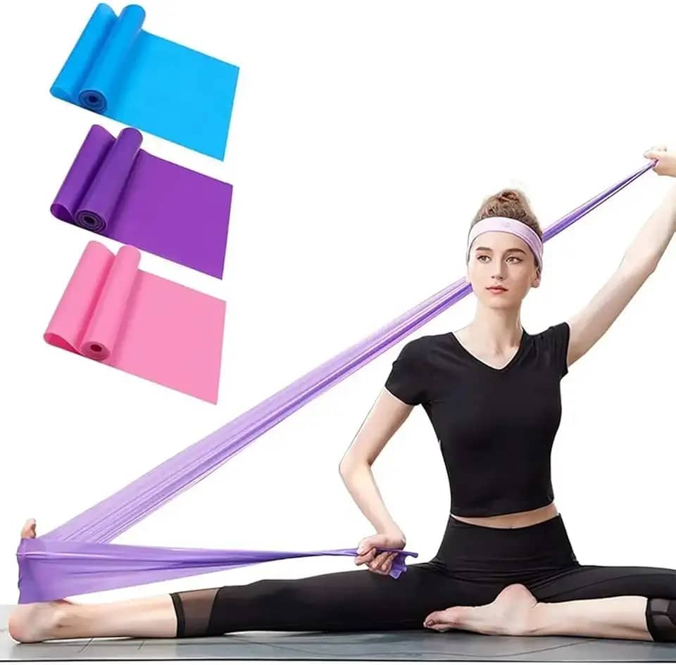 Faixa Elástica Fisioterapia Academia Thera Band Para Exercícios Multifuncionais 1,5 metro Largura 15cm Espessura 0.35mm Fisioterapia Yoga Pilates EXCLUSIVO MARCA SAMPEES (Azul)