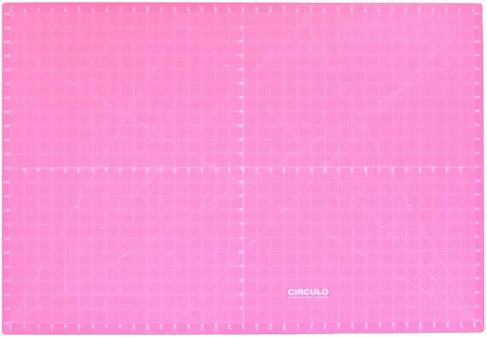 Base Para Corte De Tecidos Rosa 90Cm X 60Cm Círculo