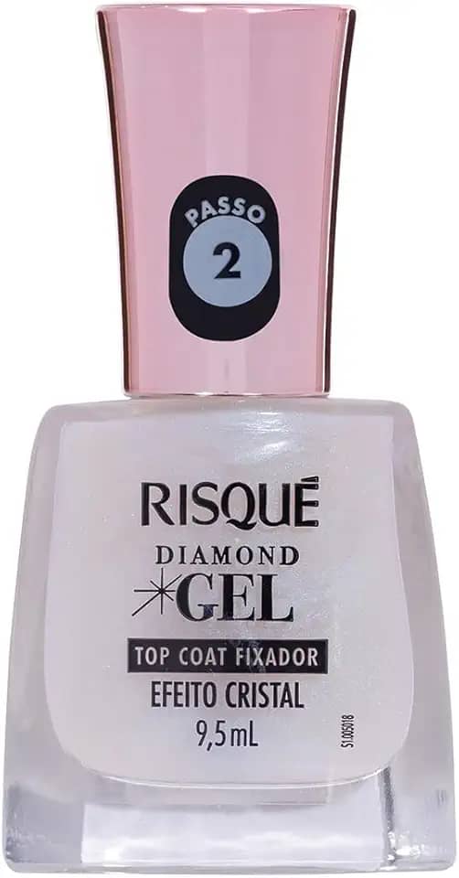 Risqué Top Coat Fixador Efeito Cristal Diamond Gel 9,5ml