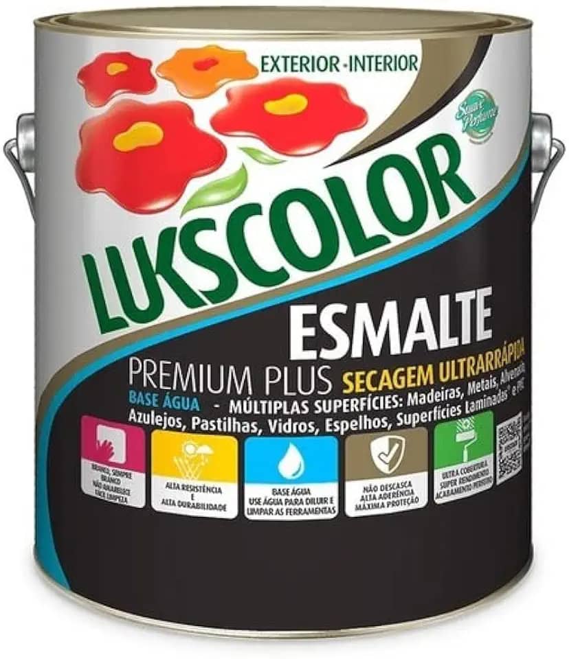 Tinta Esmalte Sintético Base Água 3,6l Lukscolor Cores Galão (Tabaco)