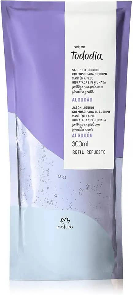 Natura Tododia Algodão Sabonete Líquido para Corpo 300ml - Refil