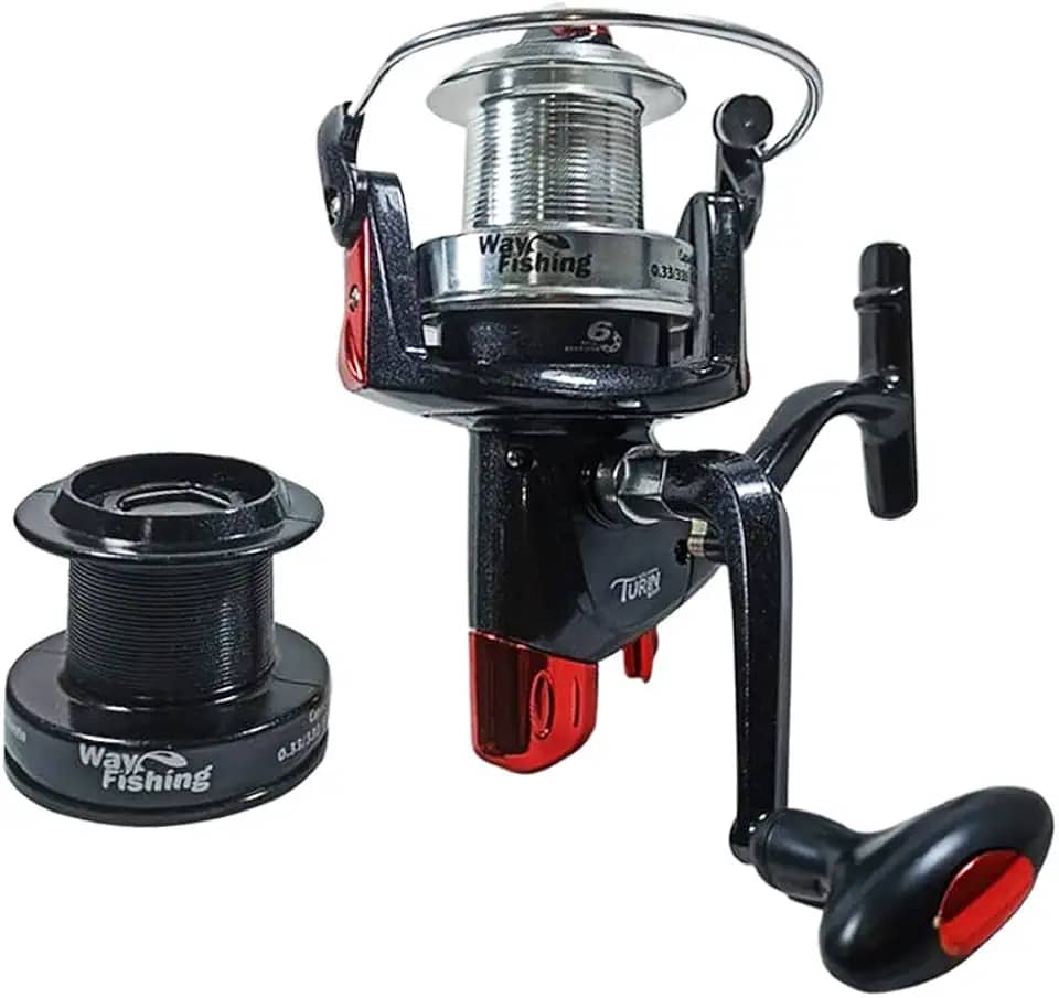 Molinete Pesca Pesada Way Fishing Turin 6000 Long Cast 6 Rol. Arremesso Longo