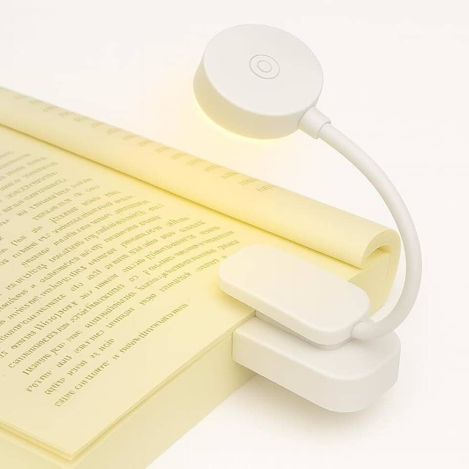 Luz de Leitura Para Livro Luminária de Livros - LED Quente Neutra Fria - Nível de Iluminação Ajustável - Ideal para Estudar ou Ler a Noite