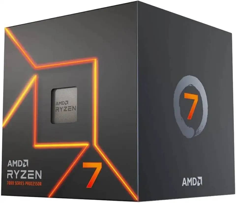 PROCESSADOR AMD RYZEN 7 7700 3.8GHz (TURBO 5.3GHz) 40MB CACHE AM5 100-100000592BOX