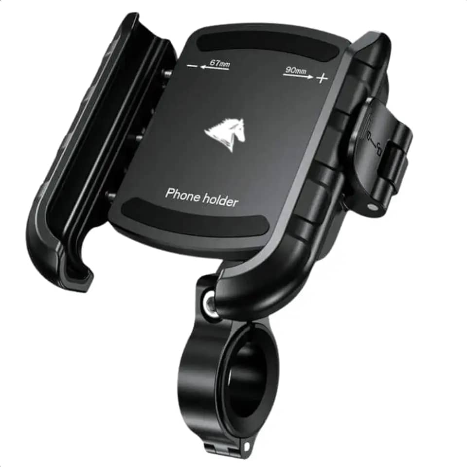 Suporte Para Celular Moto E Bicicleta Bike Em Alumínio Guidão Universal Antifurto Rotação 360°