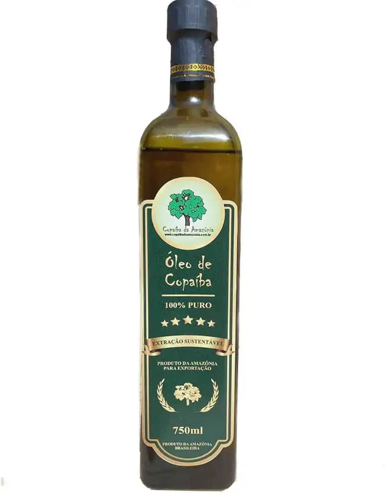Óleo De Copaíba Da Amazônia Litro Vidro Âmbar Dosador 750ml