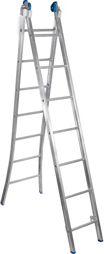 Escada Profissional Articulada e Extensivel 7 Degraus 2X7 em Aluminio Capacidade 120kg