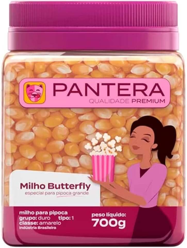 Milho Butterfly Para Pipoca Pantera 700g