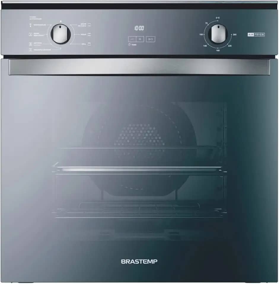 Forno Brastemp de Embutir 84L Elétrico com Função Air Fryer Inox 220V BOF84ARBNA