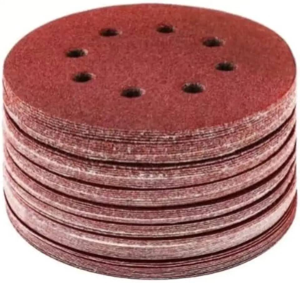 Discos De Lixa 76pcs Kit 125mm 8 Furos Para Lixadeira Roto Orbital para Madeira Metal e Diversas Superfícies 60 80 100 120 150 180 240 320 400 600 Grão Variado