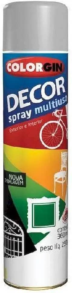 Tinta Spray Colorgin Decor Multiuso Alumínio 500 250g