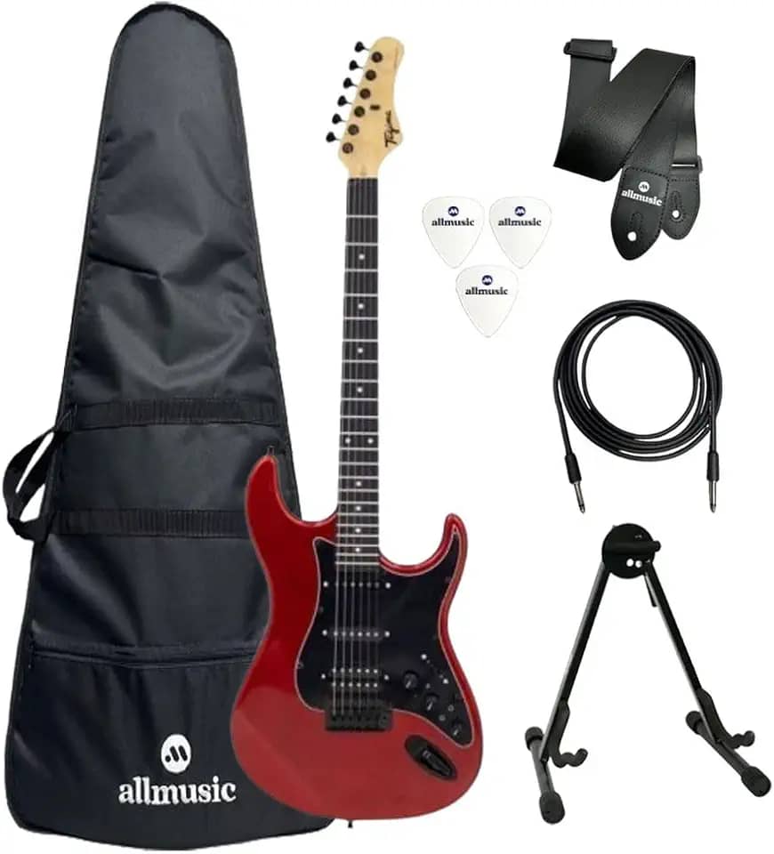 Kit Guitarra Tagima Sixmart Candy Apple + Capa Allmusic + Acessórios