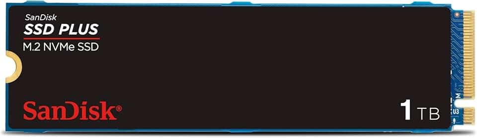 SSD Sandisk Plus - 1TB, NVMe, M.2 2280, Leitura até 3200MB/s, Gravação até 2500MB/s