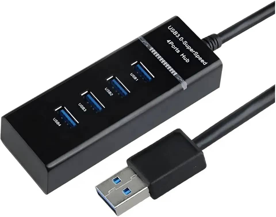 Hub USB 3.0 4 Portas Super Speed | Expansor de Portas USB para PC, Notebook e Mac | Transferência Rápida 5Gbps | Plug & Play, LED Indicador, Portátil e Compacto Premium