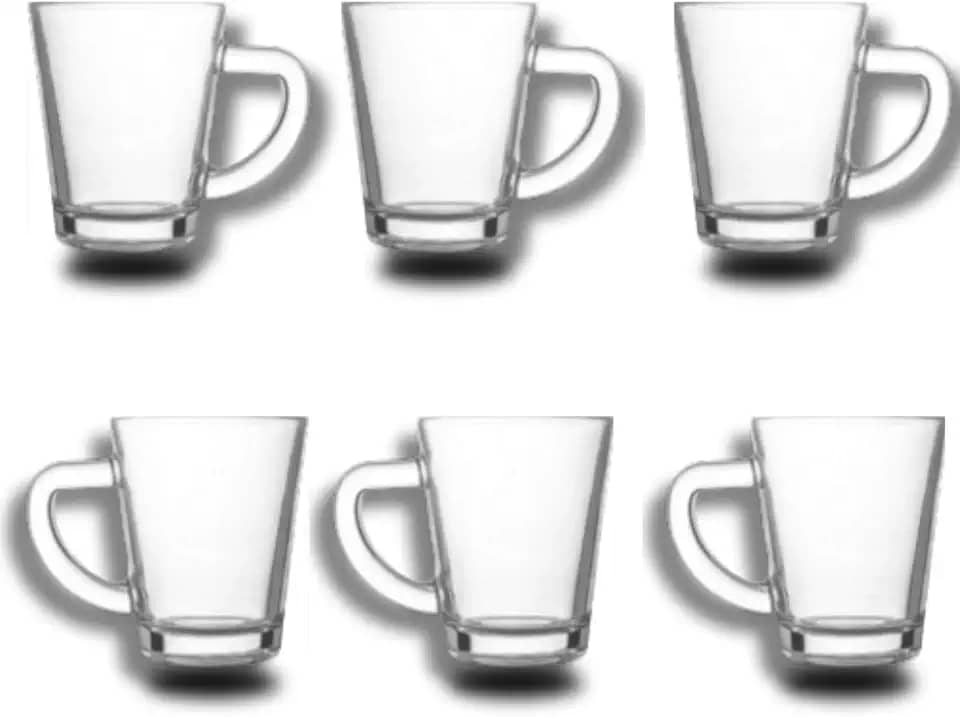 Kit com 6 Xícaras de Vidro 70ml para Café – Ideal para Café Expresso ou Degustação