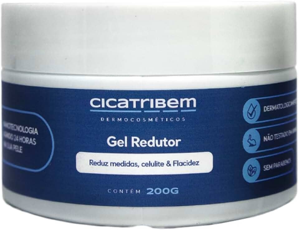 Gel Redutor de Medidas, Celulite e Flacidez - Queima Gordura Gel Anticelulite Creme Corporal Firmador - Cicatribem