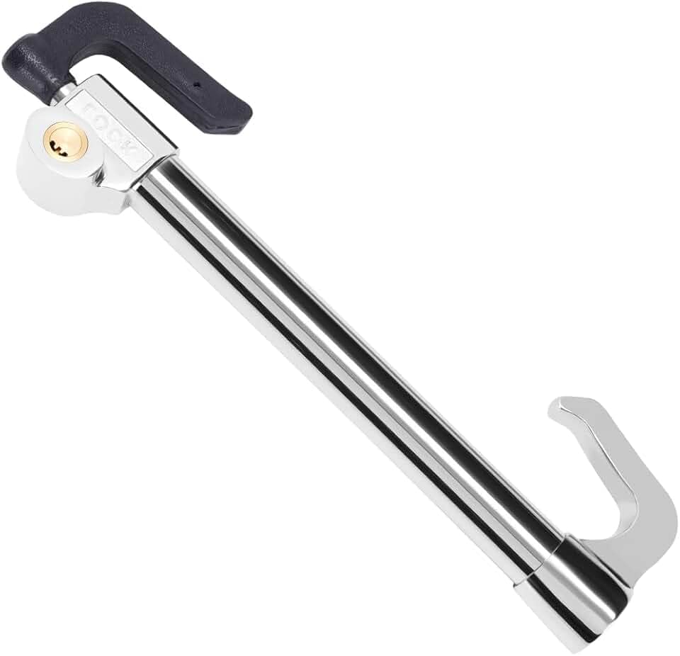 Trava Antifurto Carro, Trava de Volante, Trava Antifurto de Aço Volante, Aplicável a Caminhões, Carros, SUV e Caminhões de Carg para Freio Mão Câmbio e Volante Pedal Automóvel Carro Veículo Tranca