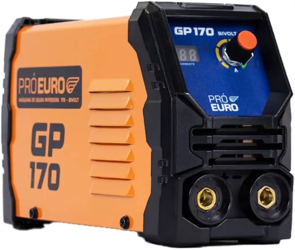 Máquina de Solda Inversora GP 170 Bivolt MMA/TIG-Lift Eletrodo Portátil e Compacta - Pró Euro