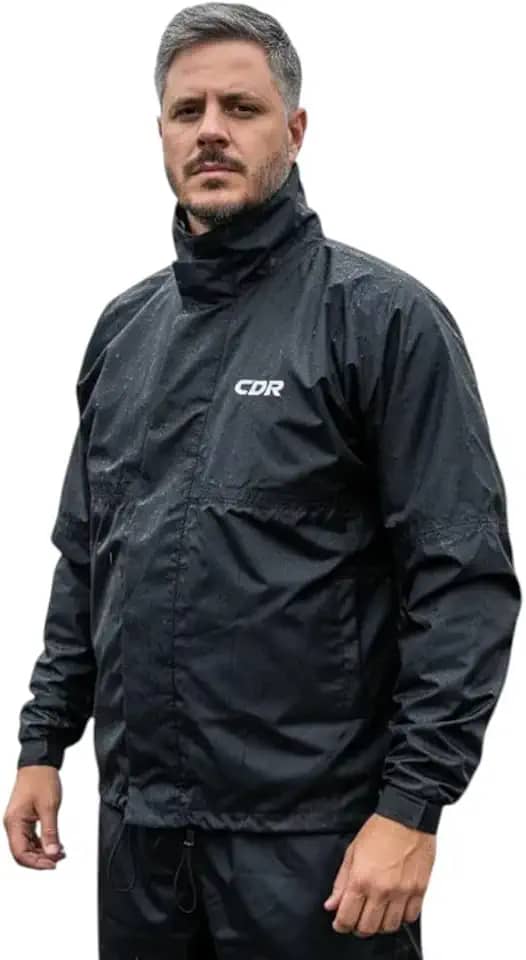 Jaqueta Capa de Chuva Para Motoqueiro em Nylon 100% Impermeável CDR Motoboy