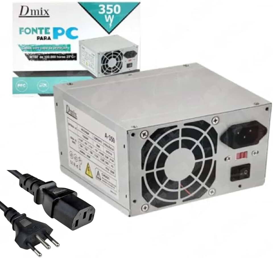 Fonte de Alimentação 350w ATX Bivolt para PC Computador Dmix Dex A-350