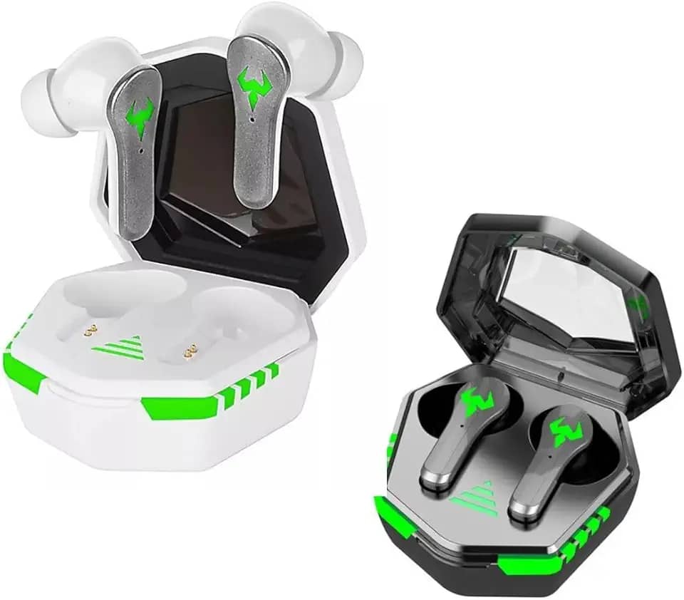 Fones de Ouvido Sem Fio Bluetooth Gamer com Microfone Embutido TWS IPX5 Intra Auricular Com Cancelamento de Ruido