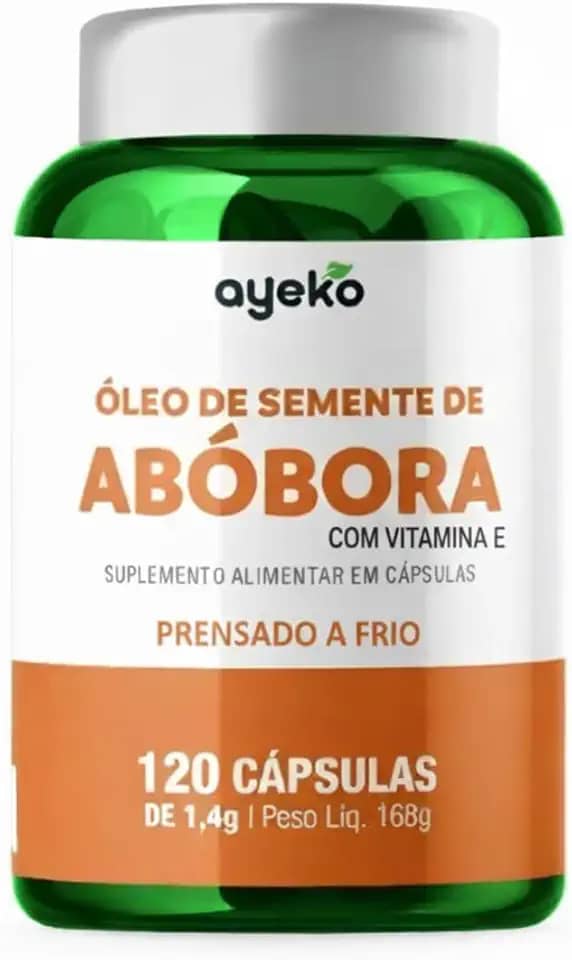 Óleo De Semente De Abóbora + Vitamina E Prensado A Frio 120caps
